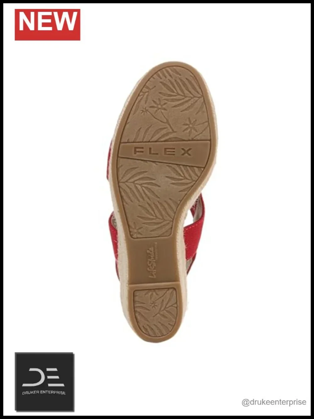 LifeStride Tallulah Women's Espadrille Wedge Sandals Open Toe Slingback PU &